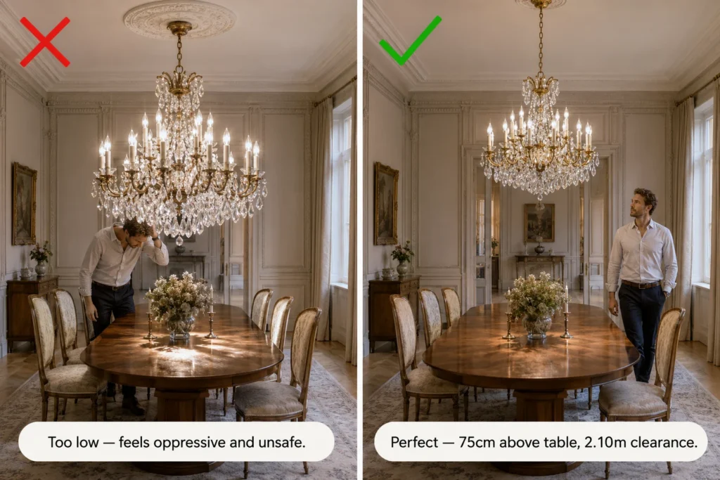 Before & After Wrong Vs. Right Height