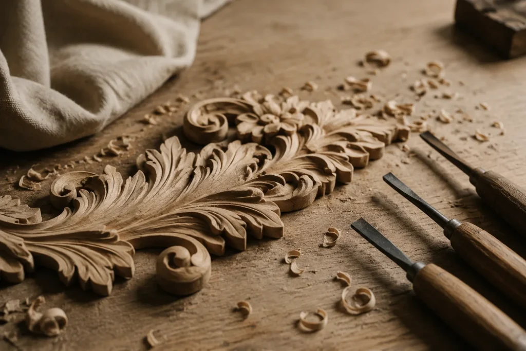 Artisan-sculpture-bois-meuble-baroque-details-sculptes