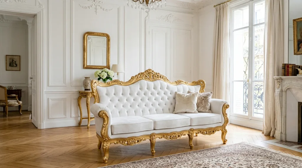 Canape-baroque-blanc-chaise-lumineuse-salon